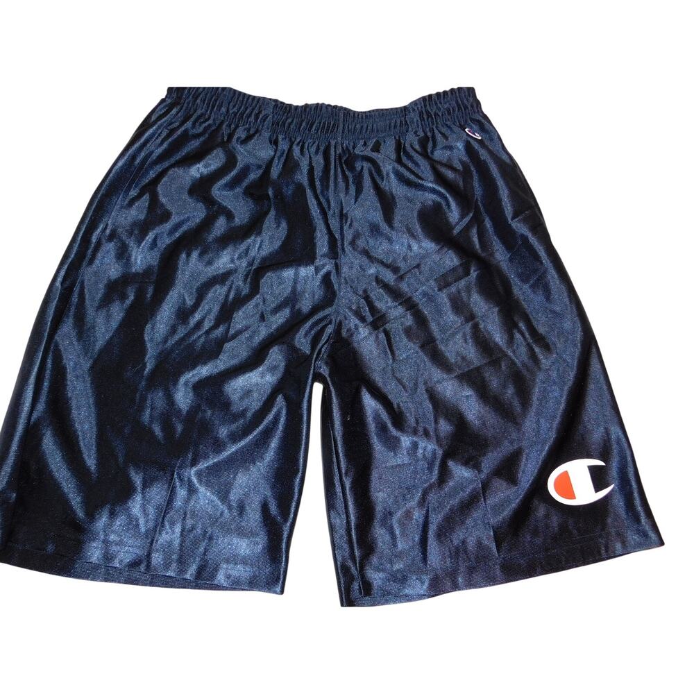 Champion Men Navy Logo Basketball Blue Shorts Size 2 XL New W Tags